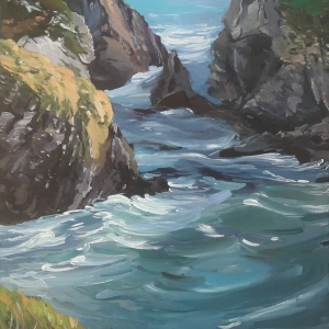 Tableau, peinture, Bretagne, l'Anse du Goulphar