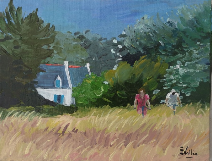 Peinture Bretagne à Belle Ile 35 x 27