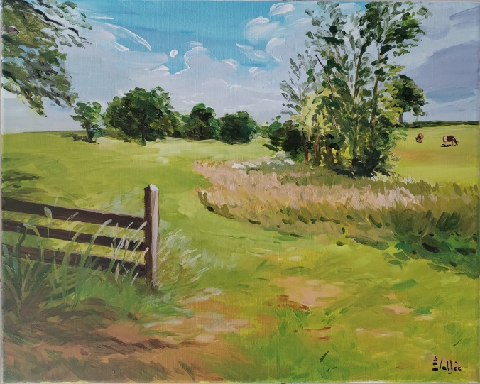 Tableau peinture Bretagne campagne bétilienne