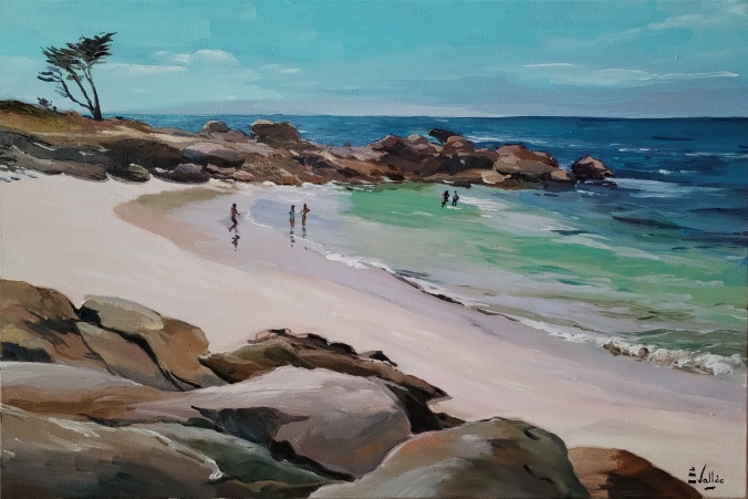 Tableau, peinture, Bretagne Plage de Trévignon