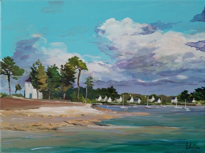 tableau, peinture, Bretagne, Locmariaquer