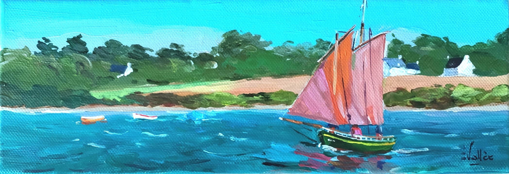 gréement 30 x 10 Tableau, peinture, Bretagne, gréement
