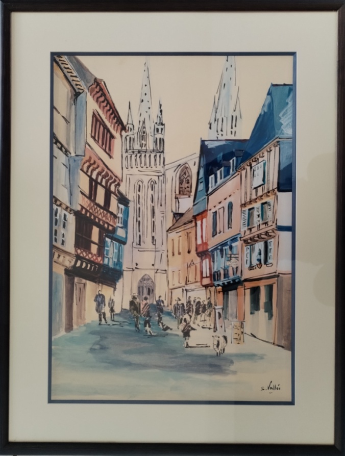 tableau peinture gouache Bretagne Quimper