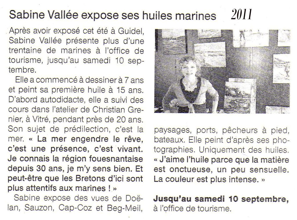 Apparition Sabine Vallée - Journal 4