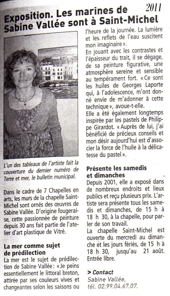 Apparition Sabine Vallée - Journal 5