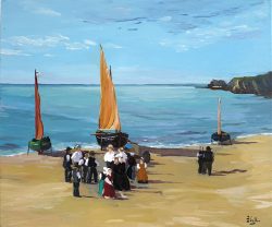 Tableau, peinture, Bretagne, Fête du Goemon