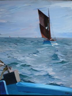Tableau, peinture, Bretagne, L'Andre Yvette
