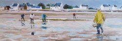 Tableau, peinture, Bretagne, Pêche à Gavres