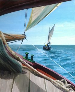 Tableau, peinture, Bretagne, Sur l'Enez Koalen