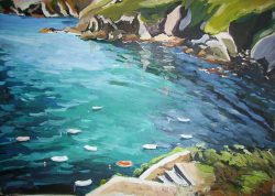 Tableau, peinture, Bretagne, Pointe de Brezellec