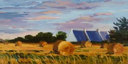 Tableau, peinture, Bretagne, les blés à Belle Ile