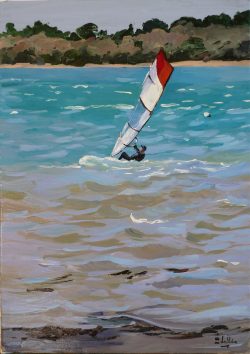 Tableau, peinture, Bretagne, Vive le vent
