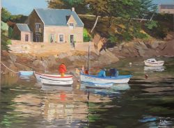 Tableau, peinture, Bretagne, LA MELANIE