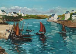 Tableau, peinture, Bretagne, Doëlan