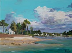 tableau, peinture, Bretagne, Locmariaquer